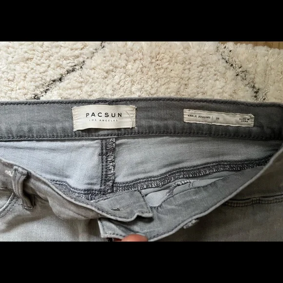 Pacsun ripped ankle denim gray jean - Picture 5 of 5